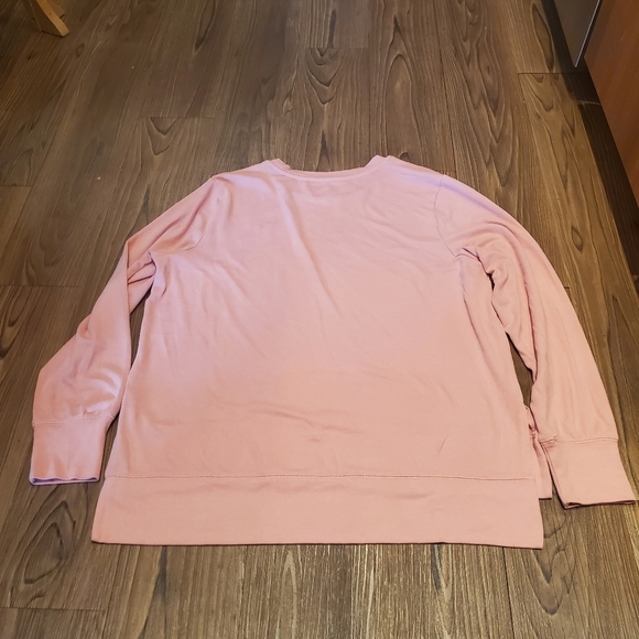 Positiviti Tees Blessed Mama Top Long Sleeve Tee Shirt Pink Maroon Side Slits L - Picture 3 of 7